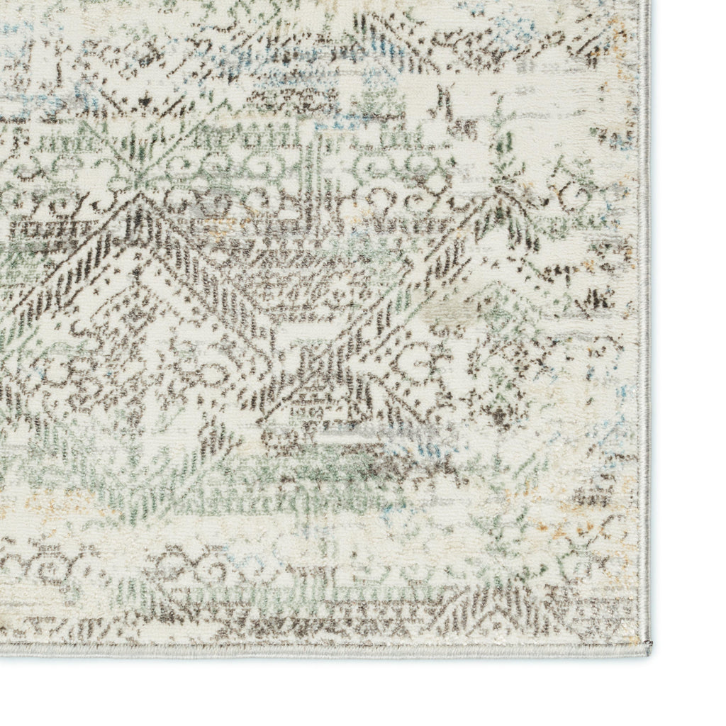 Vibe By Jaipur Living Chantel Trellis Gray/ Green Area Rug (6'7"X9'6")