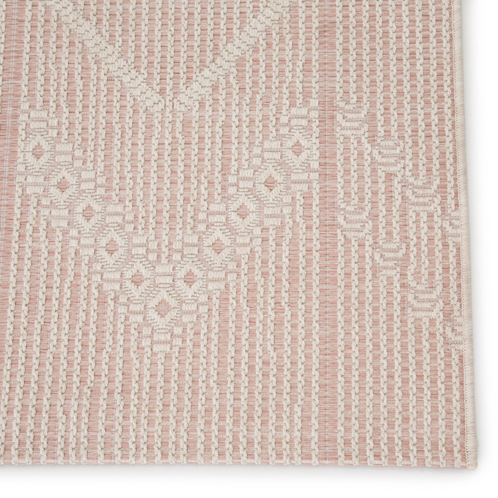 Jaipur Living Shiloh Indoor/ Outdoor Tribal Light Pink/ Cream Area Rug (4'X5'7")