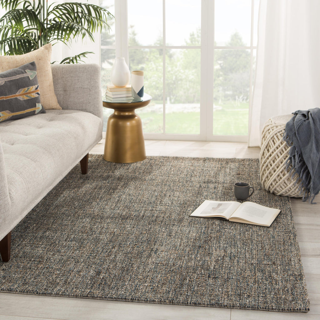 Jaipur Living Sutton Natural Solid Gray/ Blue Area Rug (9'X12')