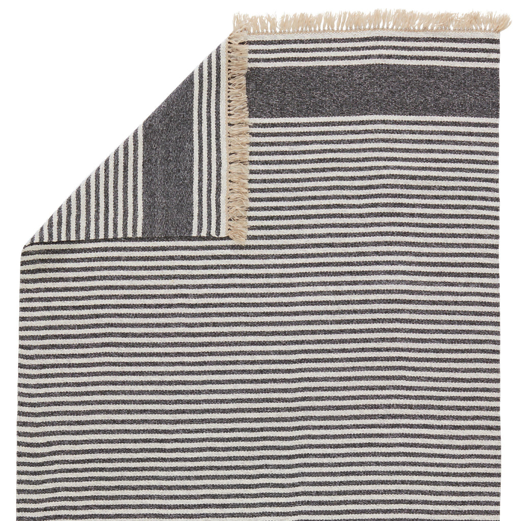 Vibe By Jaipur Living Strand Indoor/ Outdoor Striped Dark Gray/ Beige Area Rug (2'X3')