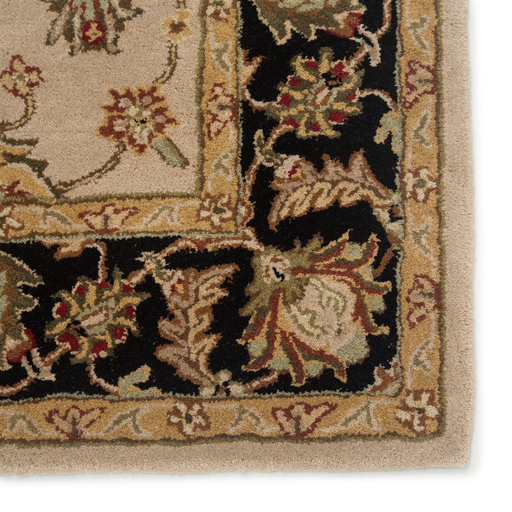 Jaipur Living Selene Handmade Floral Beige/ Black Area Rug (4'X6')