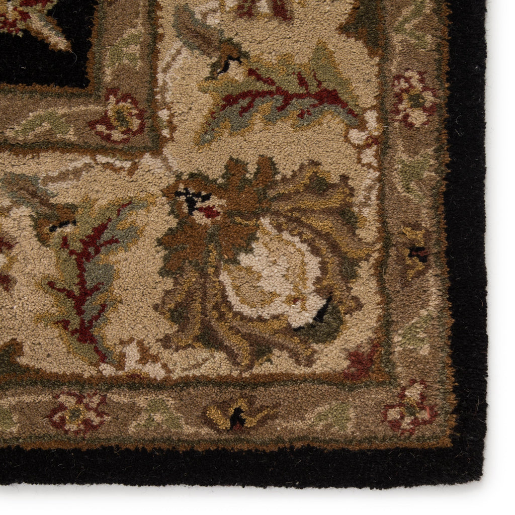 Jaipur Living Selene Handmade Floral Black/ Beige Area Rug (4'X6')