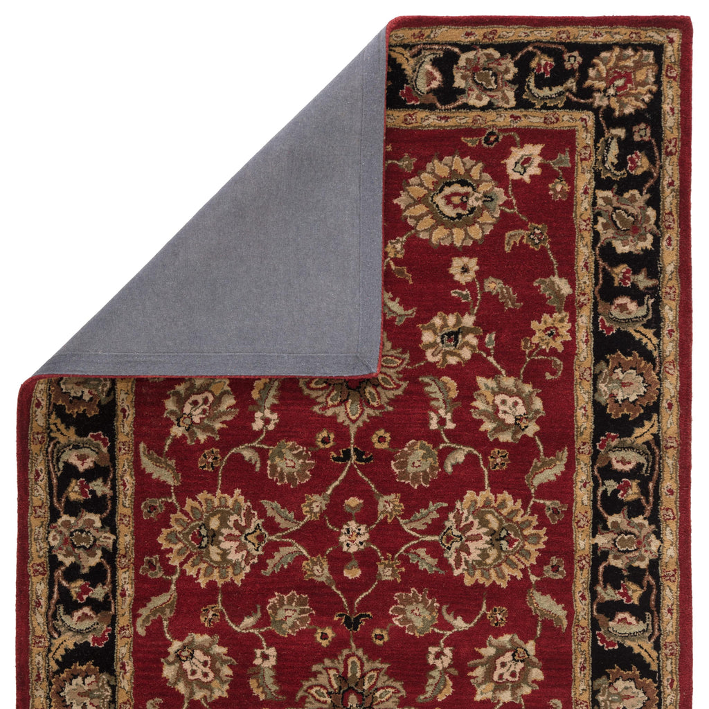 Jaipur Living Anthea Handmade Floral Red/ Black Area Rug (8'X10')