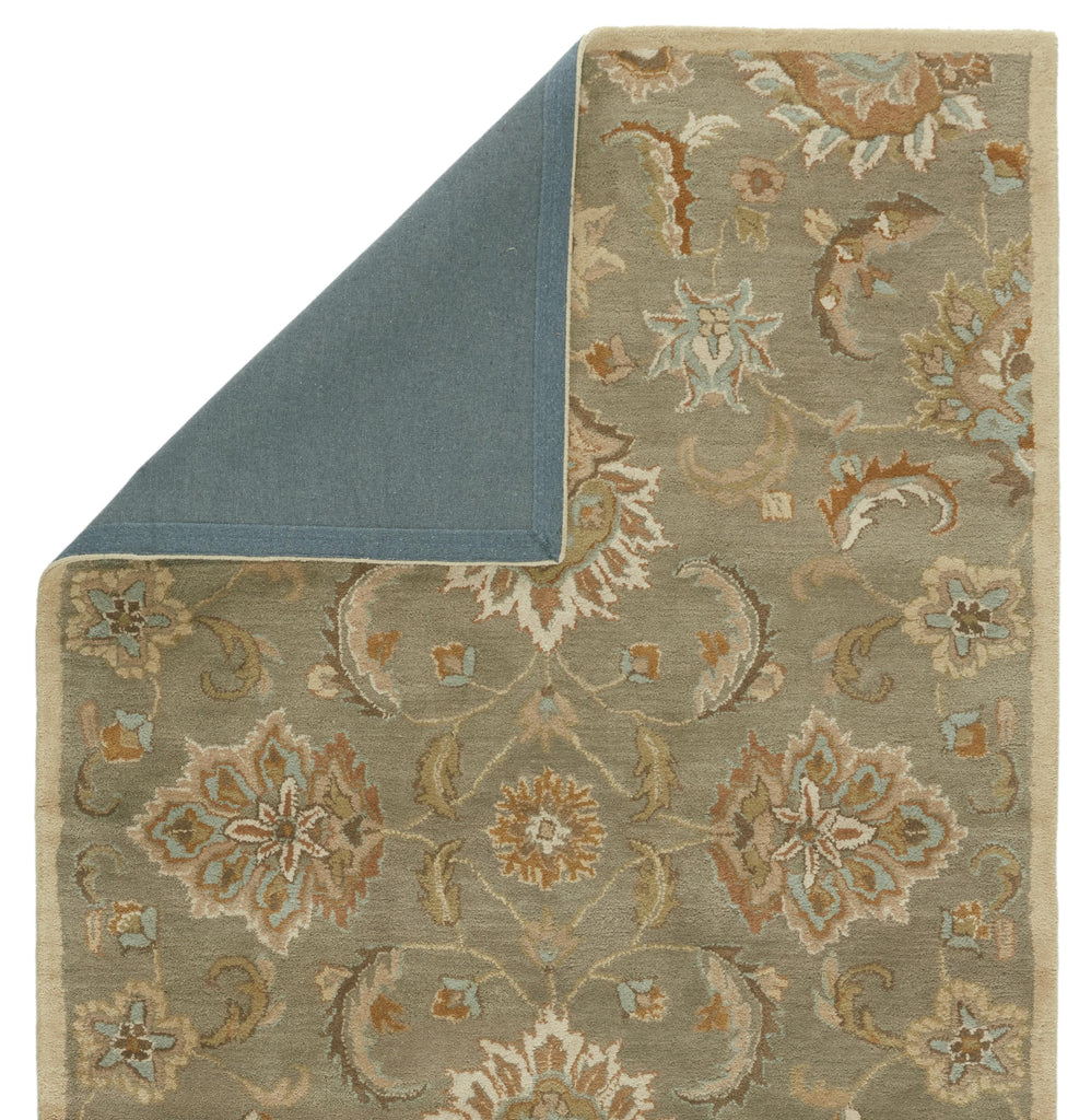 Jaipur Living Abers Handmade Floral Gray/ Beige Runner Rug (2'6"X8')