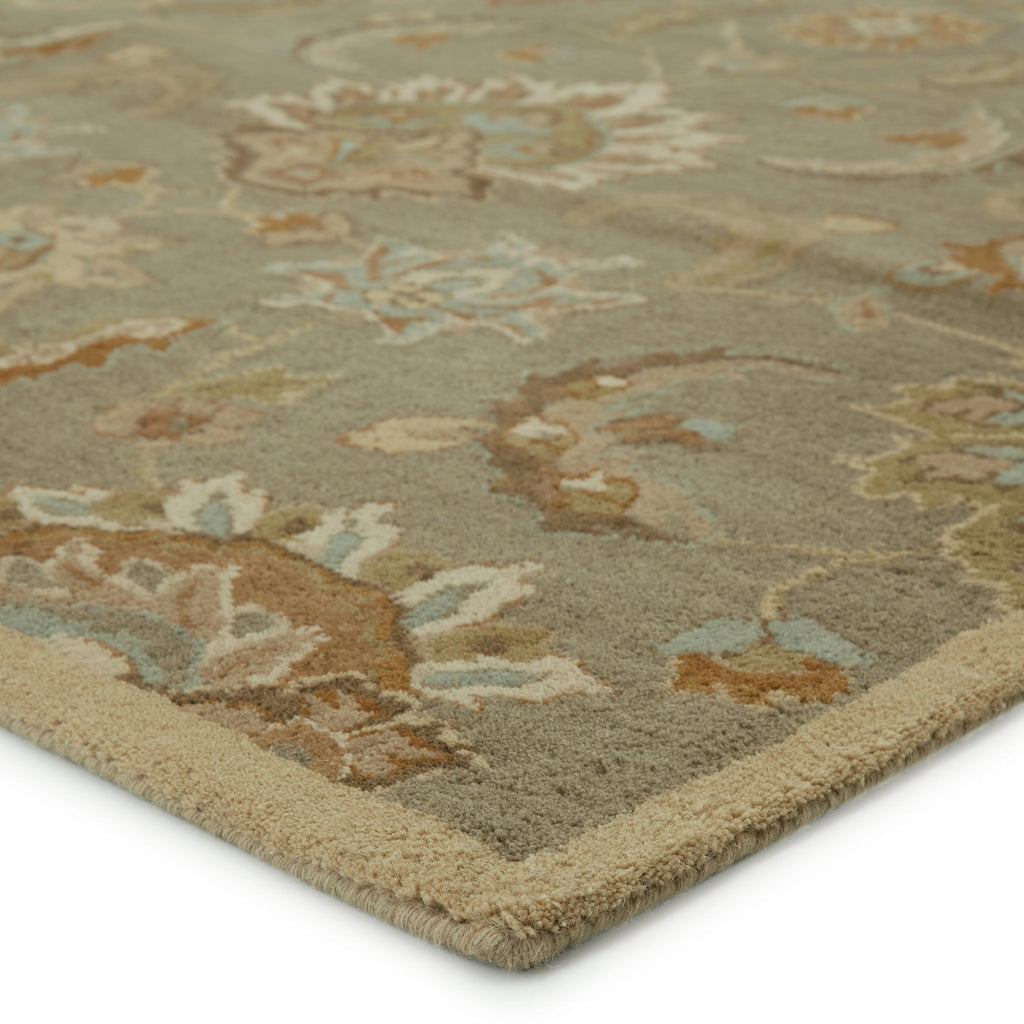 Jaipur Living Abers Handmade Floral Gray/ Beige Area Rug (8'X10')