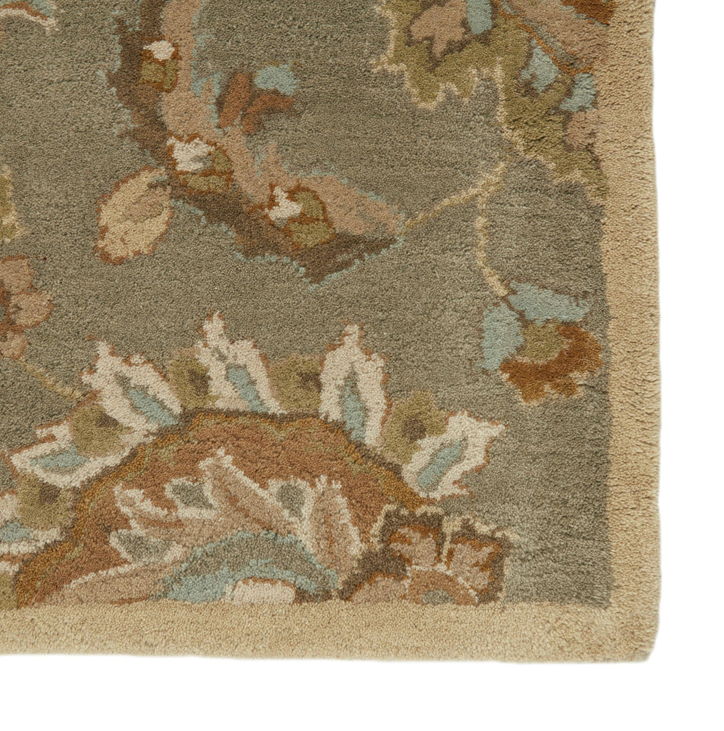 Jaipur Living Abers Handmade Floral Gray/ Beige Area Rug (12'X15')