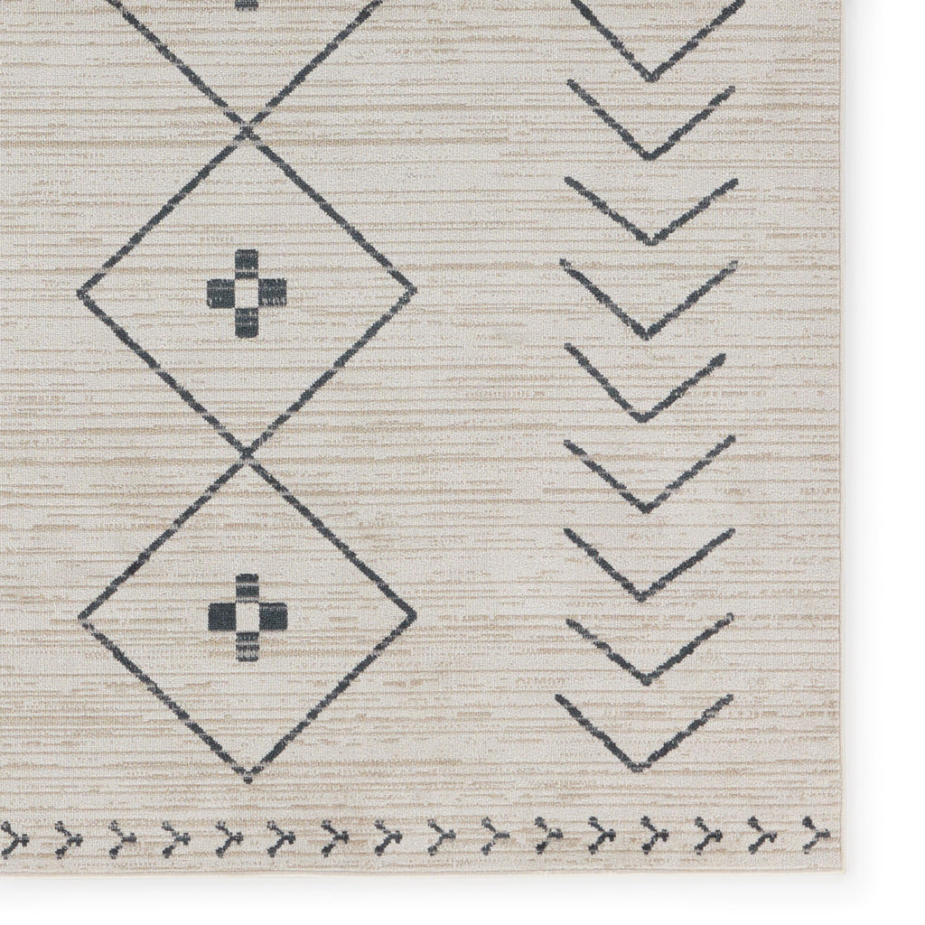 Vibe By Jaipur Living Taos Tribal Cream/ Dark Slate Runner Rug (2'X6')