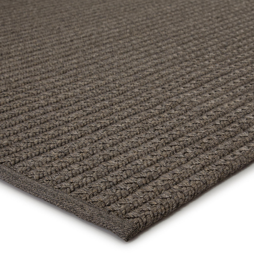 Jaipur Living Iver Indoor/ Outdoor Solid Gray/ Taupe Runner Rug (2'6"X8')