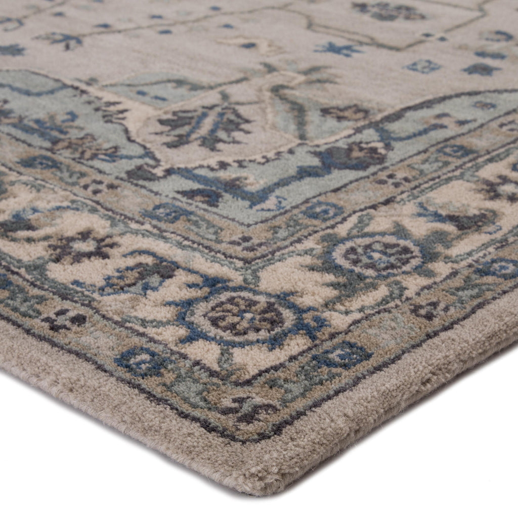 Jaipur Living Durango Handmade Medallion Light Gray/ Indigo Area Rug (8'X10')