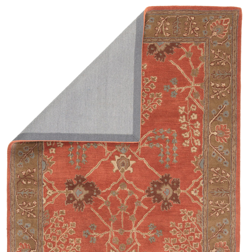 Jaipur Living Chambery Handmade Floral Orange/ Brown Square Area Rug (6' Sqr)