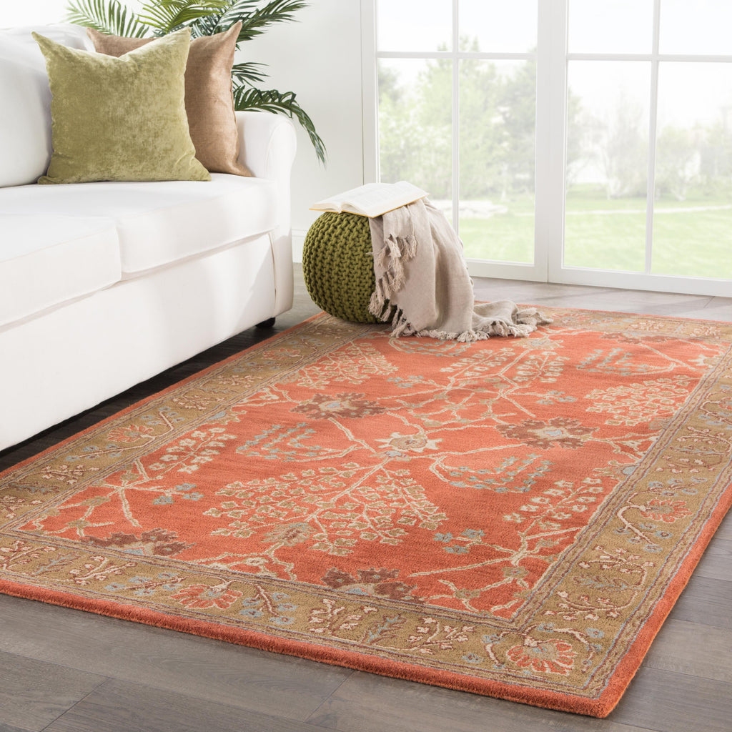 Jaipur Living Chambery Handmade Floral Orange/ Brown Area Rug (2'X3')