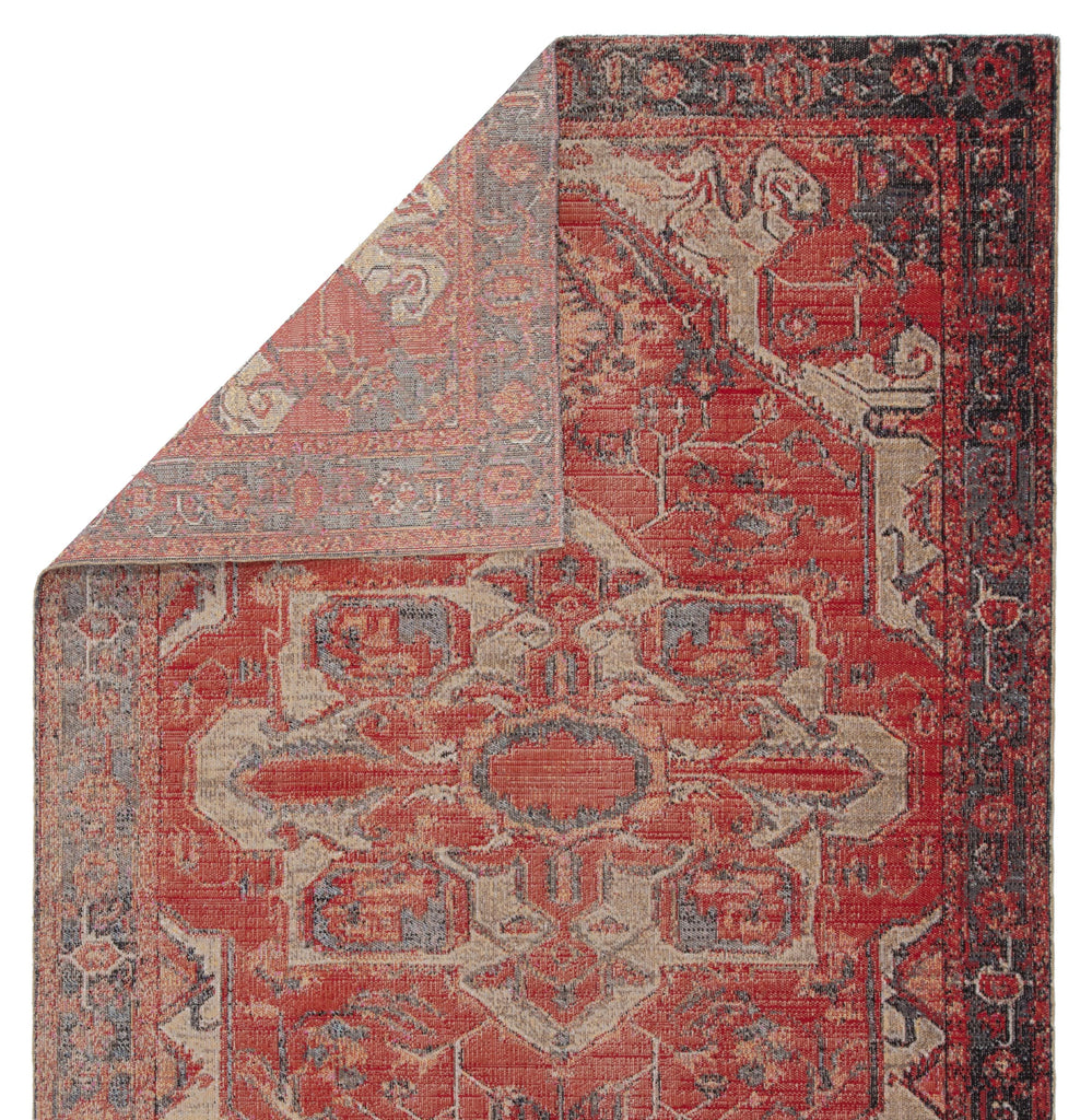 Jaipur Living Leighton Indoor/ Outdoor Medallion Red/ Blue Runner Rug (2'6"X8')