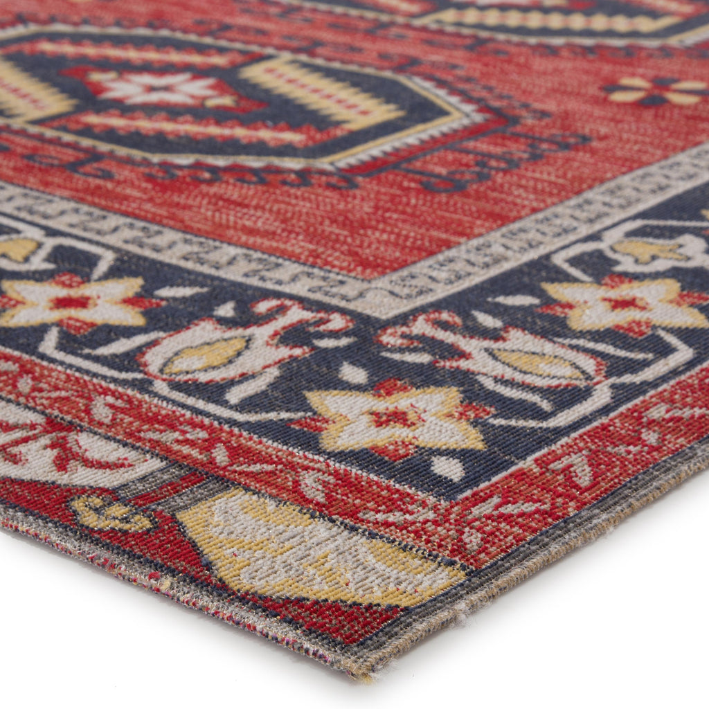 Jaipur Living Miner Indoor/ Outdoor Contemporary Red/ Yellow 4'X6' Area Rug