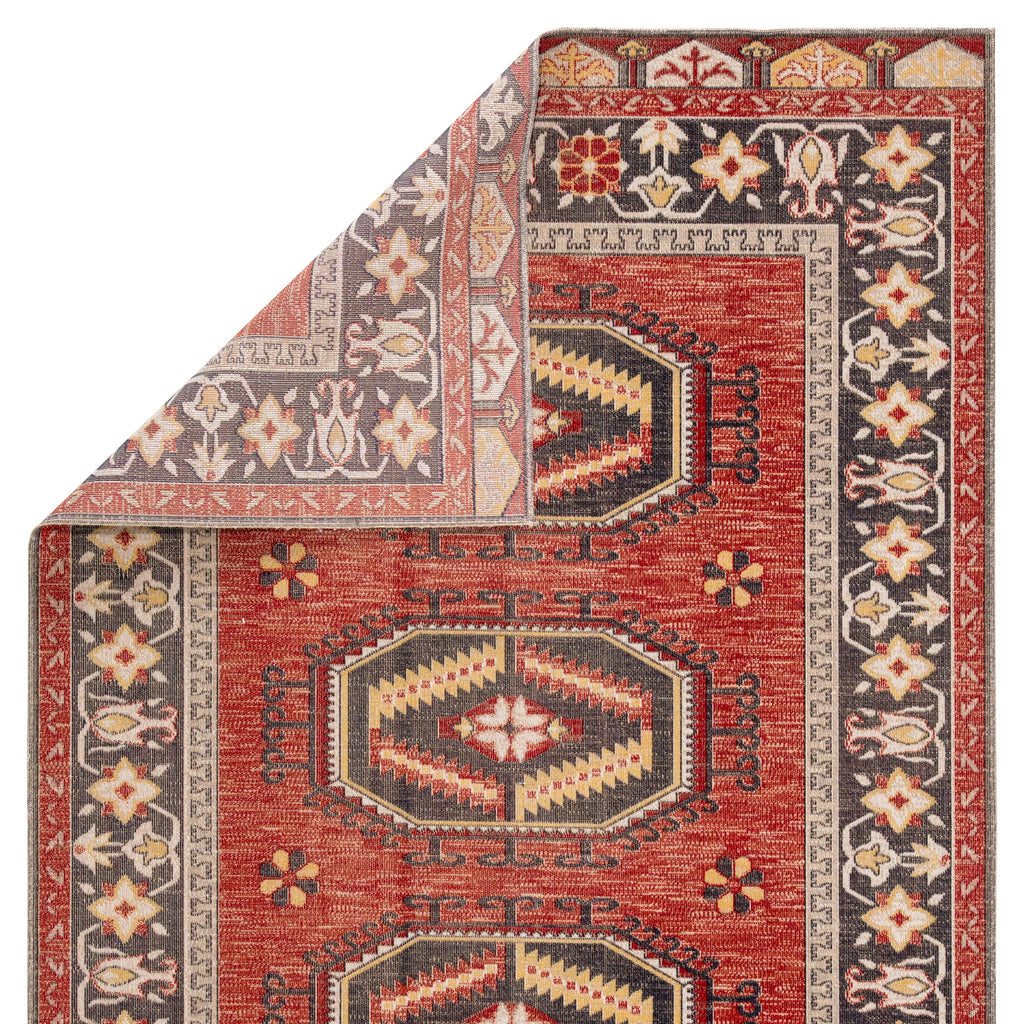 Jaipur Living Miner Indoor/ Outdoor Medallion Red/ Yellow Area Rug (8'10"X12')