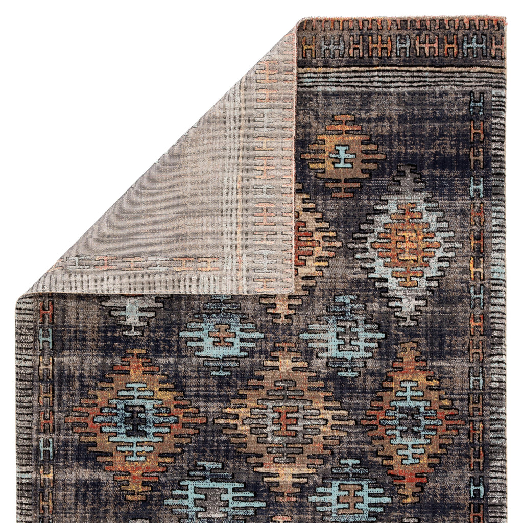 Jaipur Living Dez Indoor/ Outdoor Tribal Blue/ Orange Area Rug (6'X9')