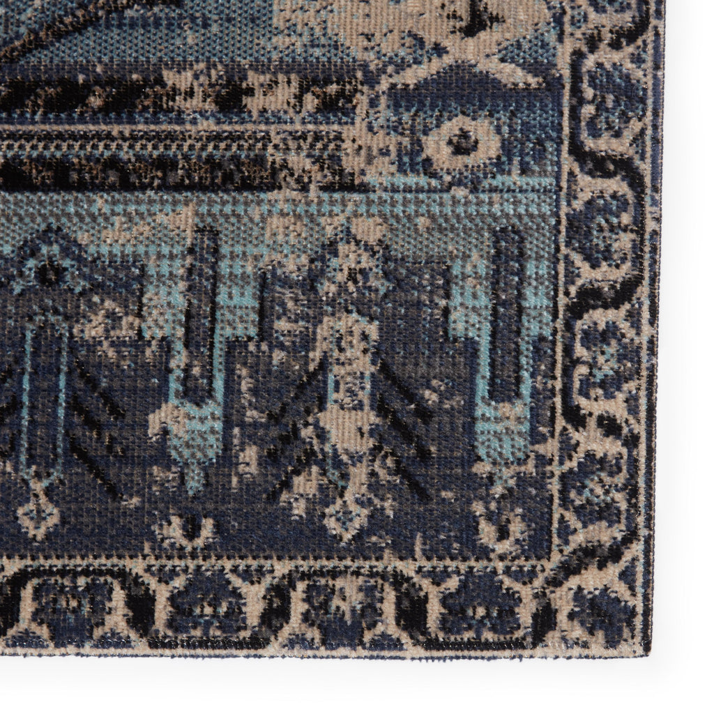 Jaipur Living Cicero Indoor/ Outdoor Medallion Blue/ Gray Area Rug (5'3"X7'6")