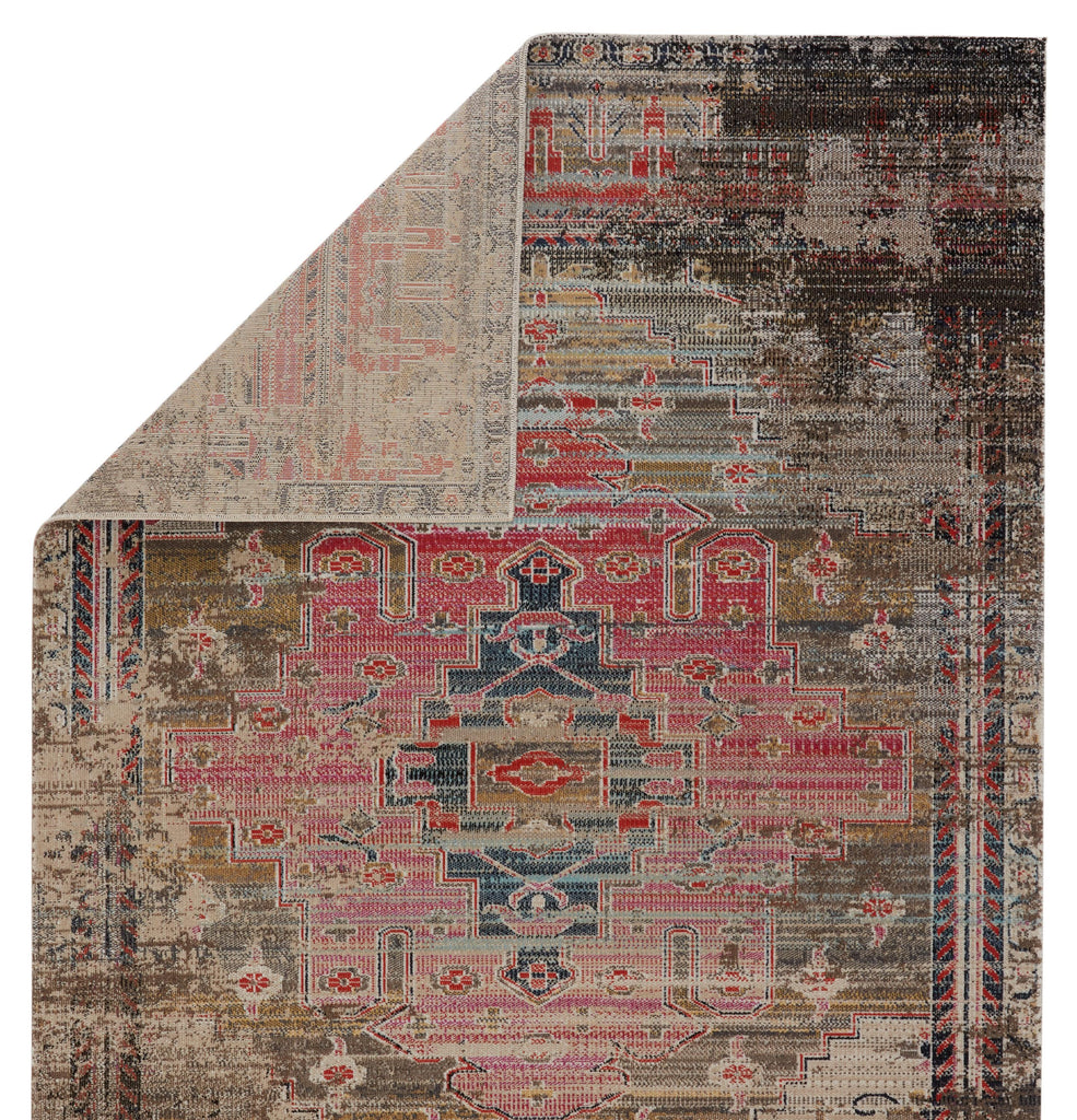 Jaipur Living Cicero Indoor/ Outdoor Medallion Pink/ Taupe Runner Rug (2'6"X8')