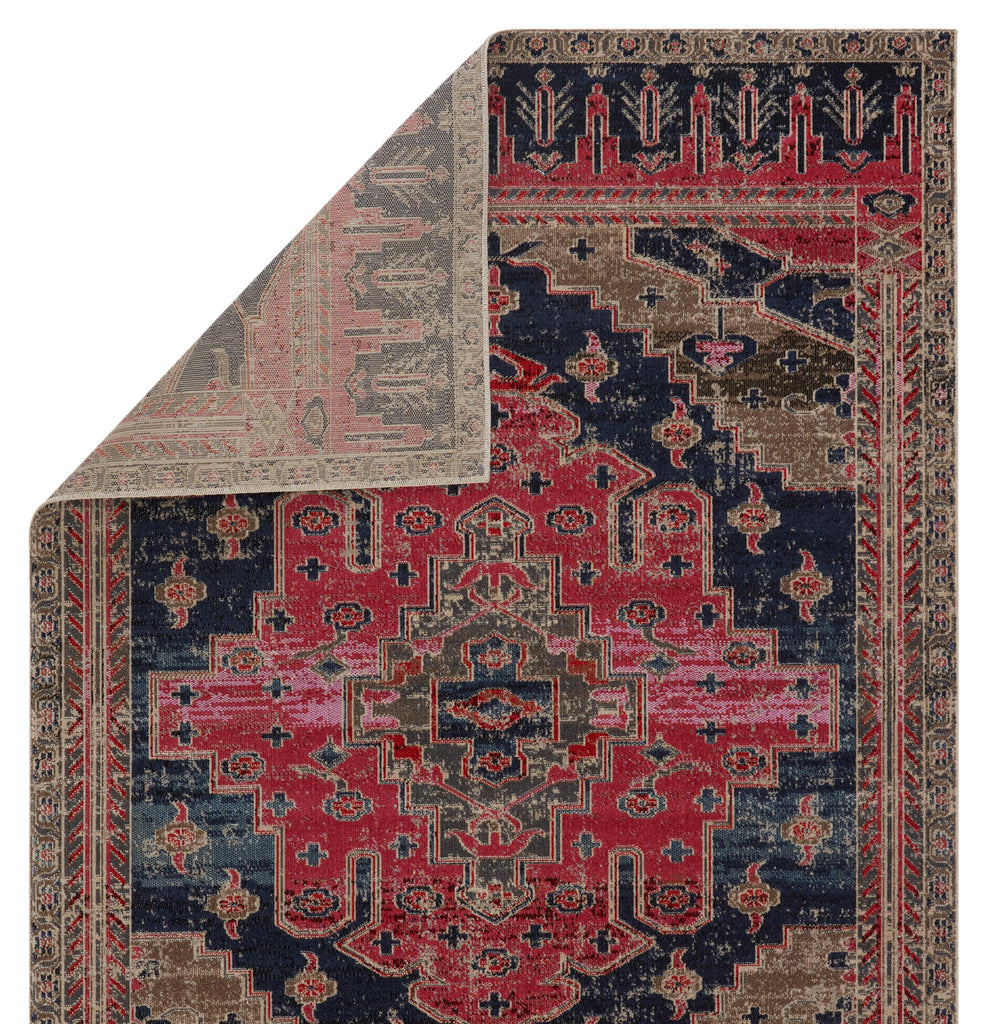 Jaipur Living Cicero Indoor/ Outdoor Medallion Pink/ Blue Runner Rug (2'6"X8')