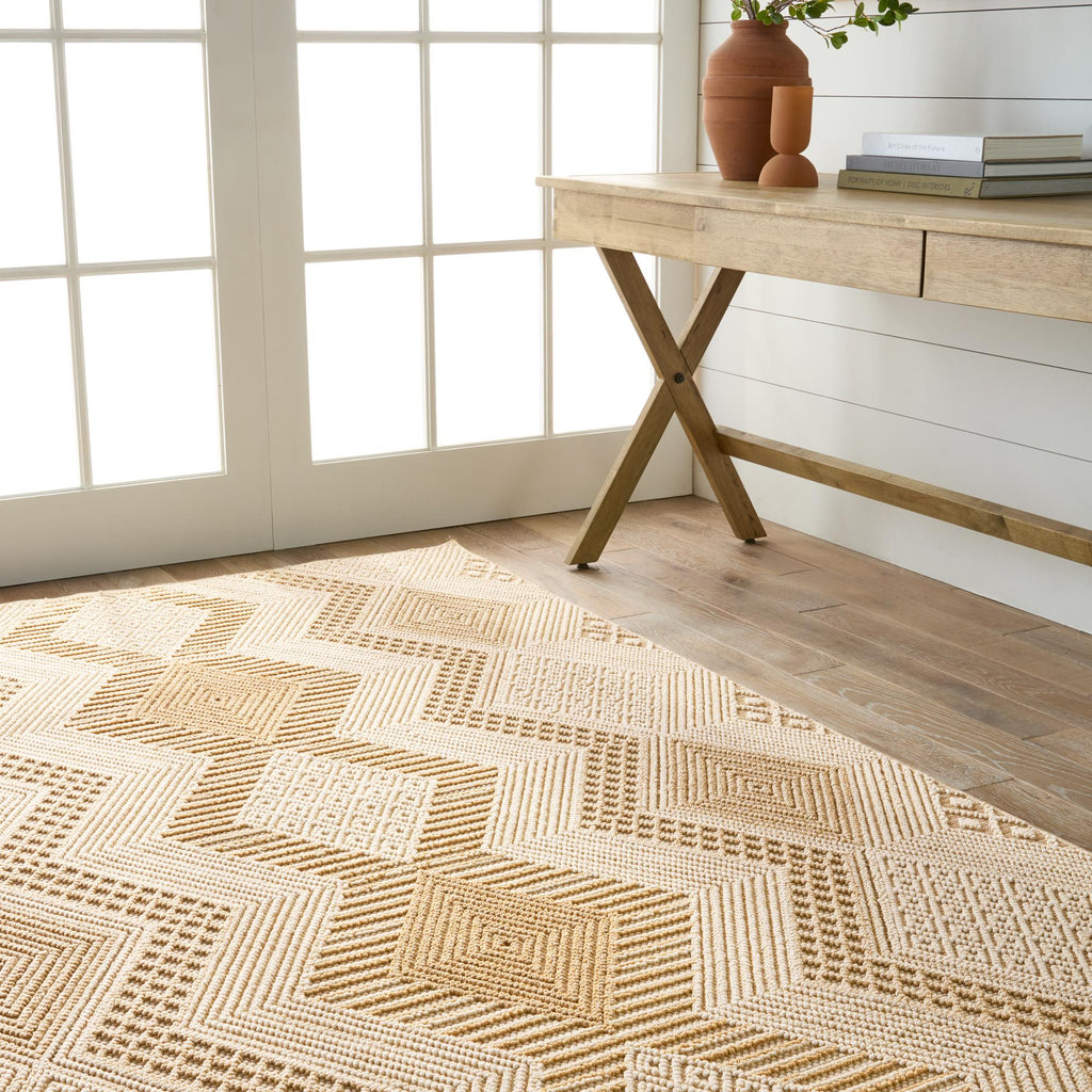 Jaipur Living Reyes Indoor/ Outdoor Trellis Beige/ Light Brown Area Rug (10'X14')