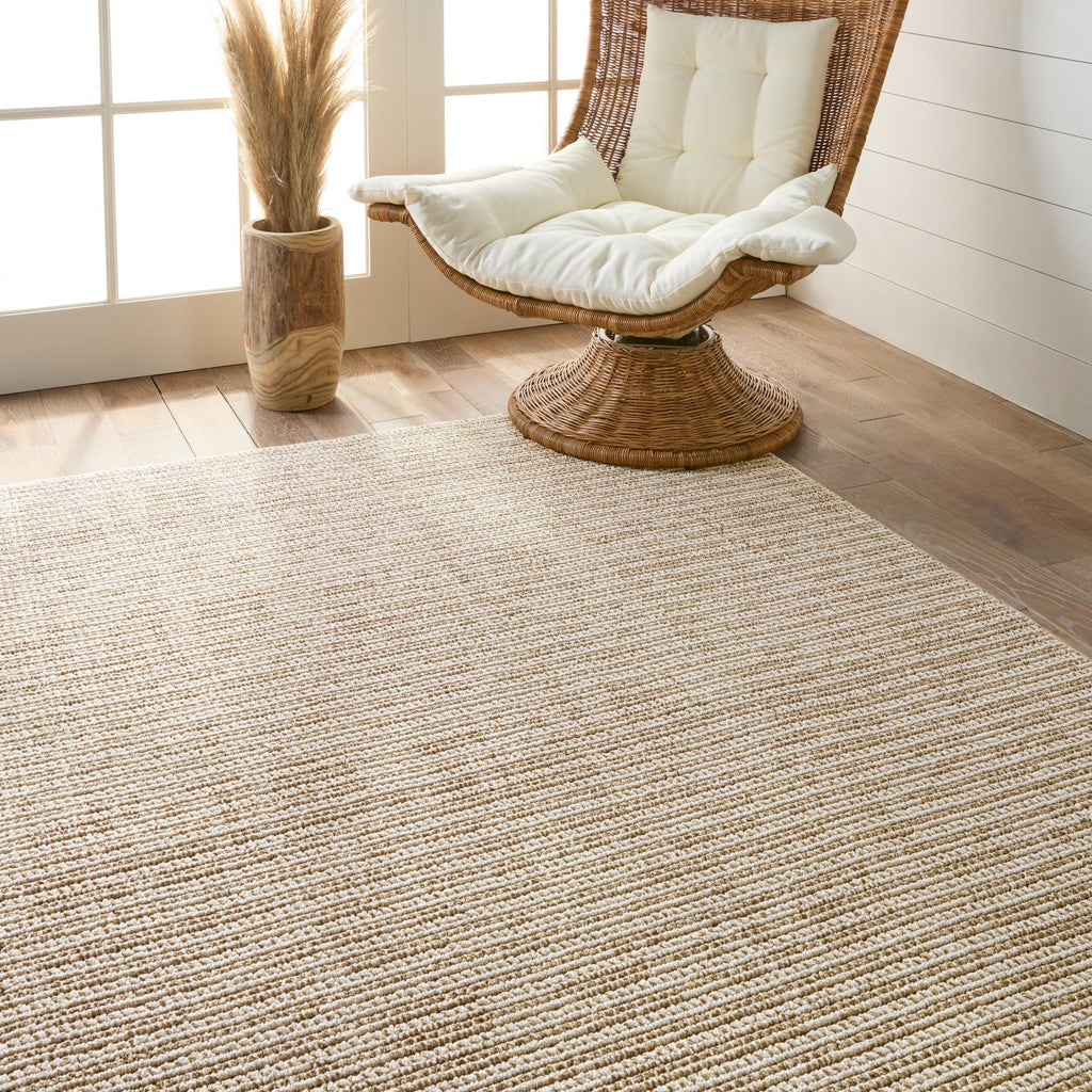 Jaipur Living Arlyn Indoor/ Outdoor Striped Cream/ Beige Runner Rug (2'6"X8')