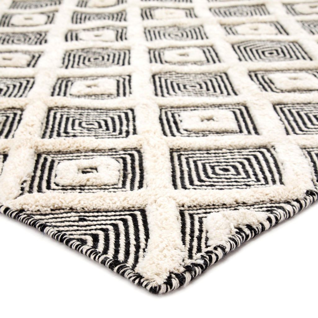 Jaipur Living Bosc Indoor/ Outdoor Trellis Ivory/ Black Area Rug (7'10"X10'10")