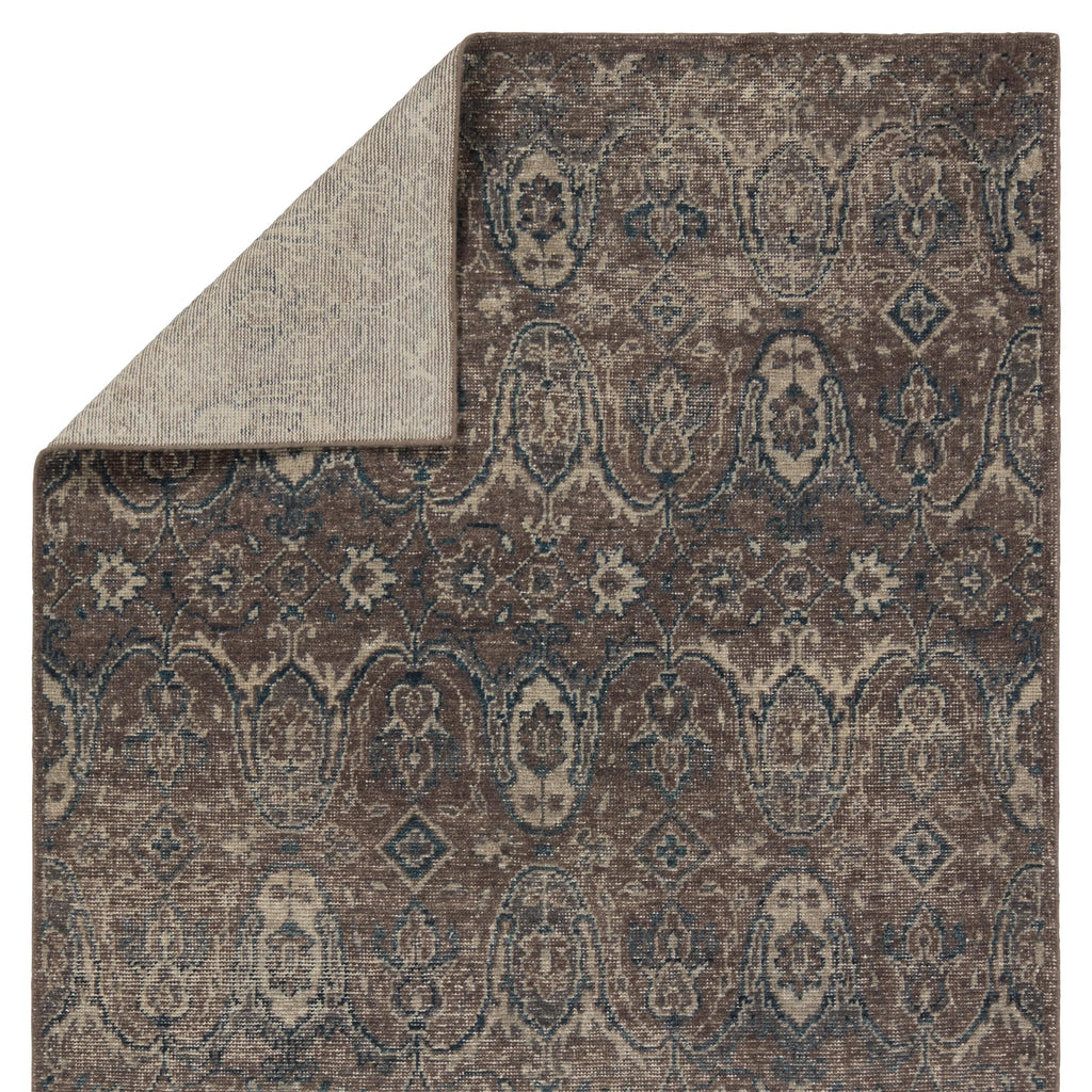 Jaipur Living Williamsburg Hand-Knotted Medallion Gray/ Navy Area Rug (5'X8')