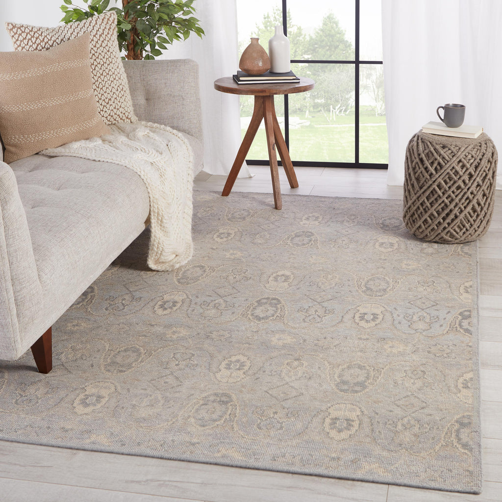 Jaipur Living Williamsburg Hand-Knotted Trellis Gray/ Beige Area Rug (8'X10')