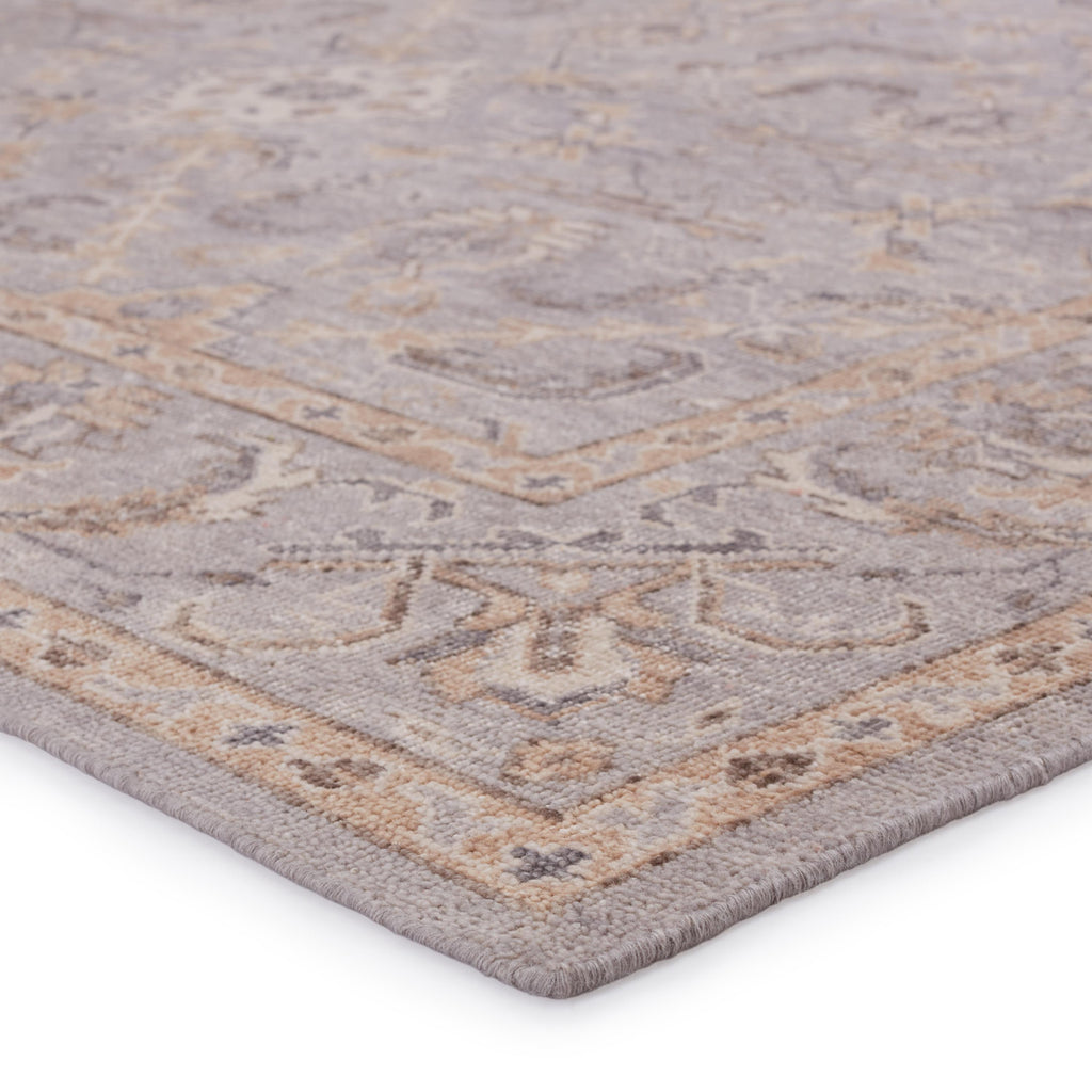 Jaipur Living Wyndham Hand-Knotted Trellis Light Gray/ Tan Runner Rug (3'X10')