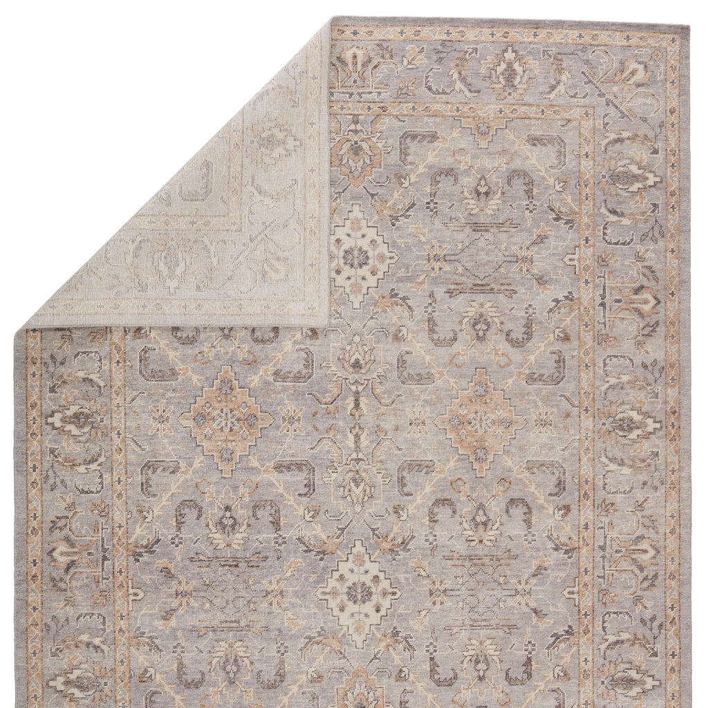 Jaipur Living Wyndham Hand-Knotted Trellis Light Gray/ Tan Runner Rug (3'X10')