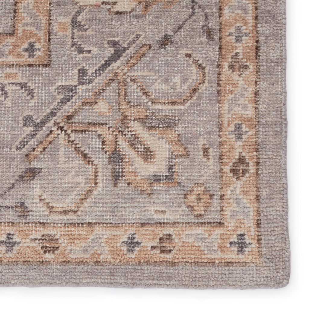 Jaipur Living Wyndham Hand-Knotted Trellis Light Gray/ Tan Runner Rug (3'X10')