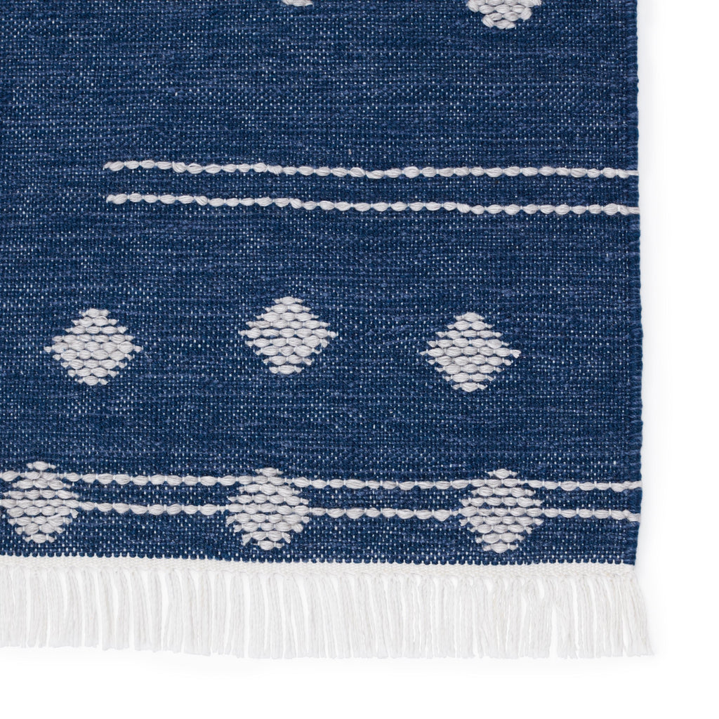 Jaipur Living Calli Indoor/ Outdoor Geometric Blue/ White Area Rug (8'10"X11'9")