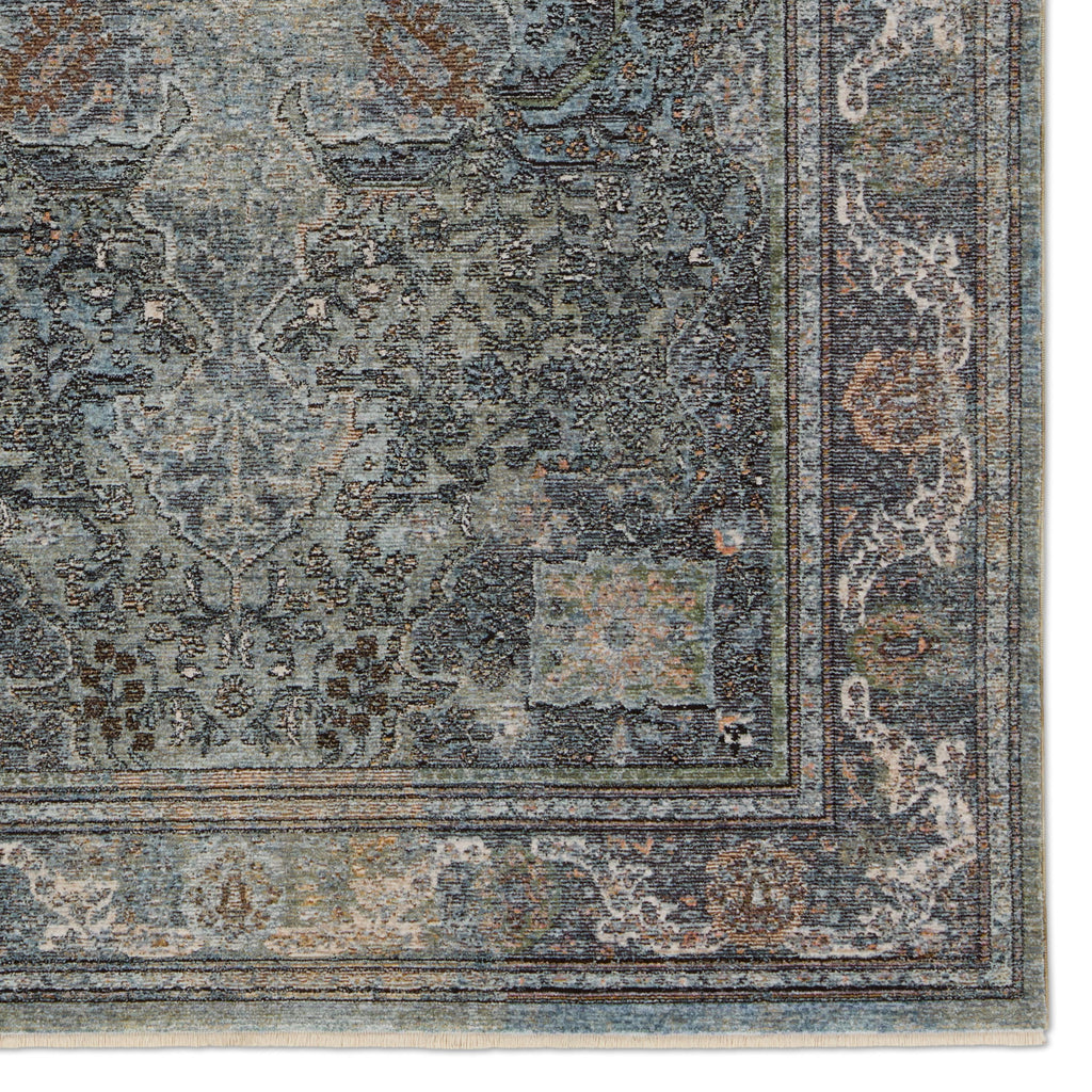 Jaipur Living Israfel Medallion Blue/ Green Runner Rug (3'X8')