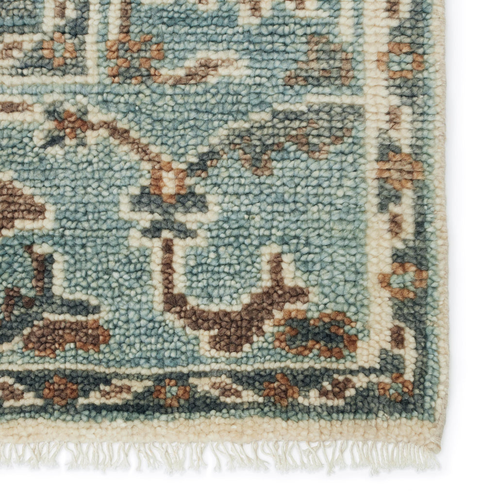 Jaipur Living Slayton Hand-Knotted Medallion Ivory/ Light Teal Area Rug (8'X10')