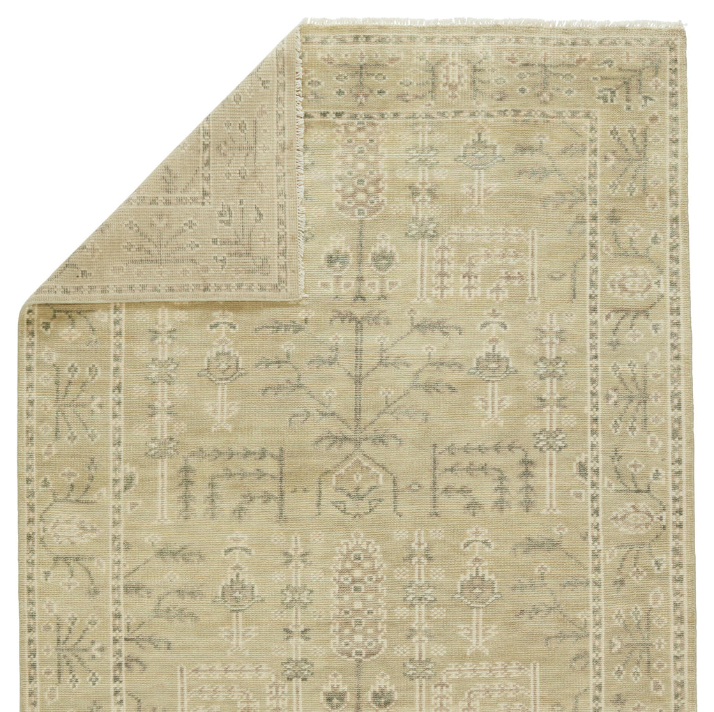 Jaipur Living Ginerva Hand-Knotted Oriental Cream/ Green Area Rug (8'X10')