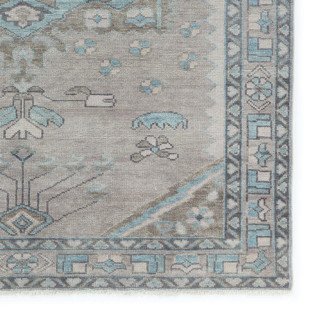 Jaipur Living Santita Hand-Knotted Medallion Gray/ Blue Area Rug (6'X9')