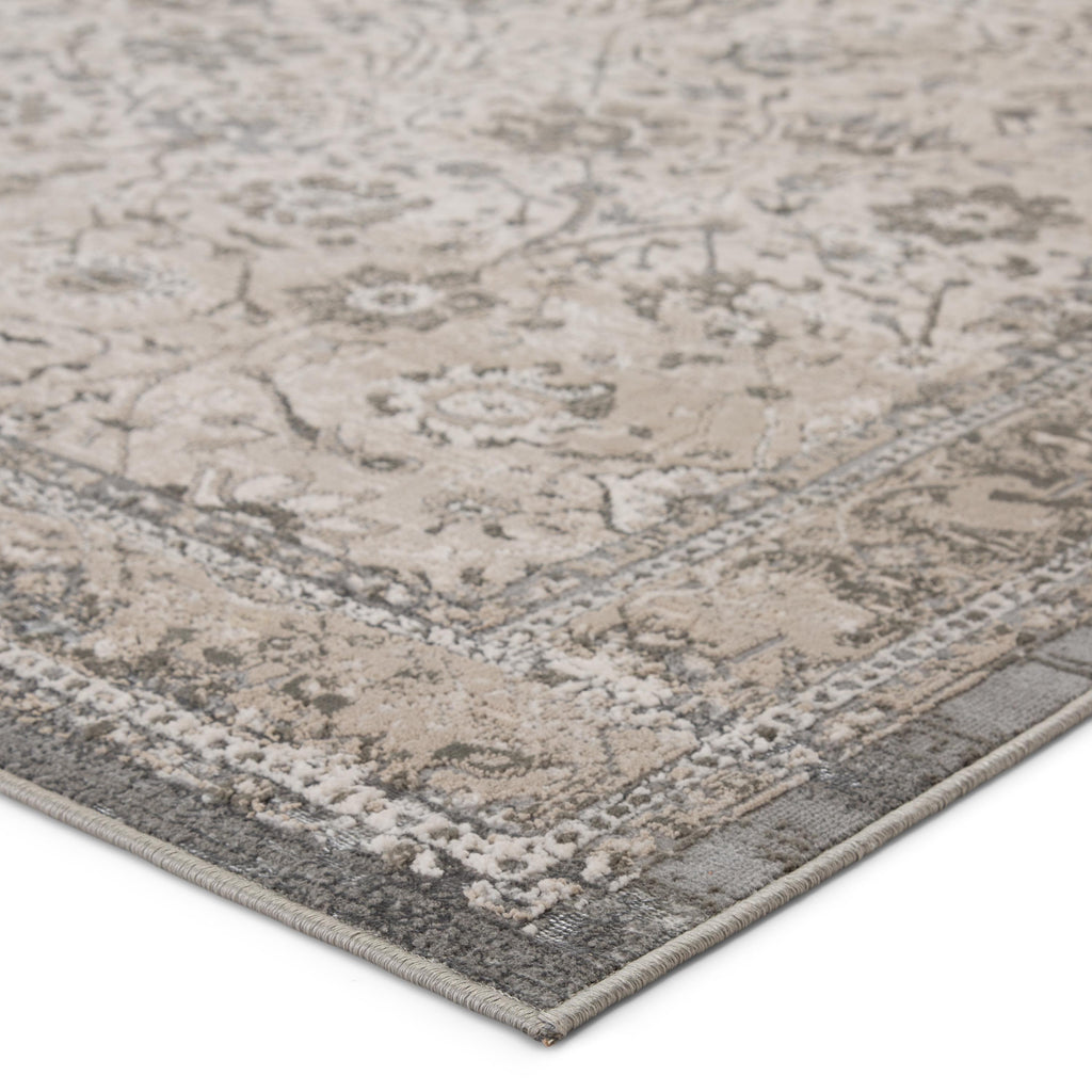 Vibe By Jaipur Living Odel Oriental Gray/ White Area Rug (6'7"X9'6")