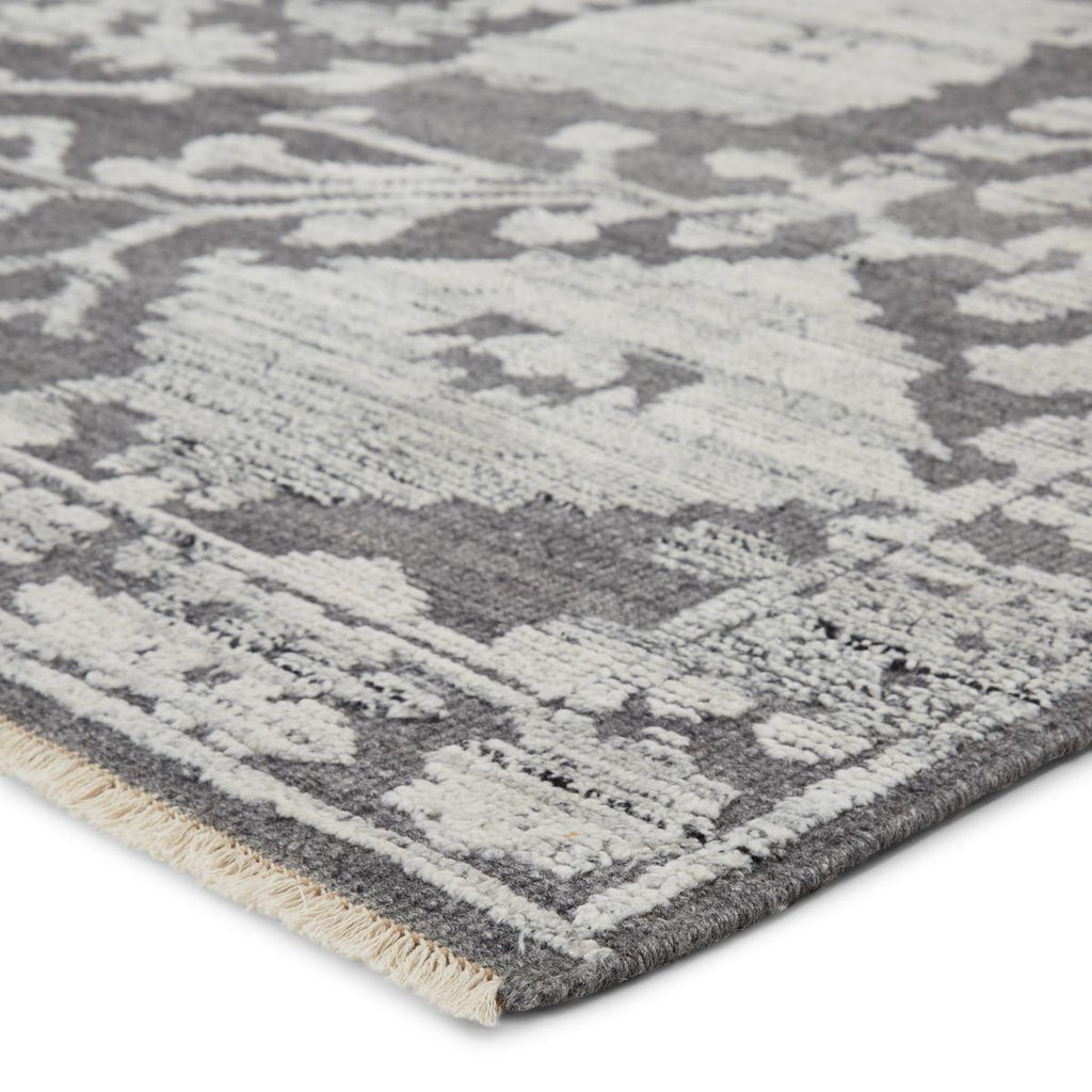 Jaipur Living Riona Hand-Knotted Floral Gray/ White Area Rug (6'X9')