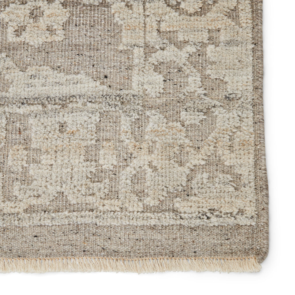 Jaipur Living Ayres Hand-Knotted Floral Taupe/ Gray Area Rug (9'X12')