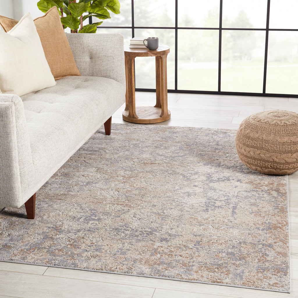 Jaipur Living Mariam Floral Beige/ Gray Area Rug (5'3"X8')