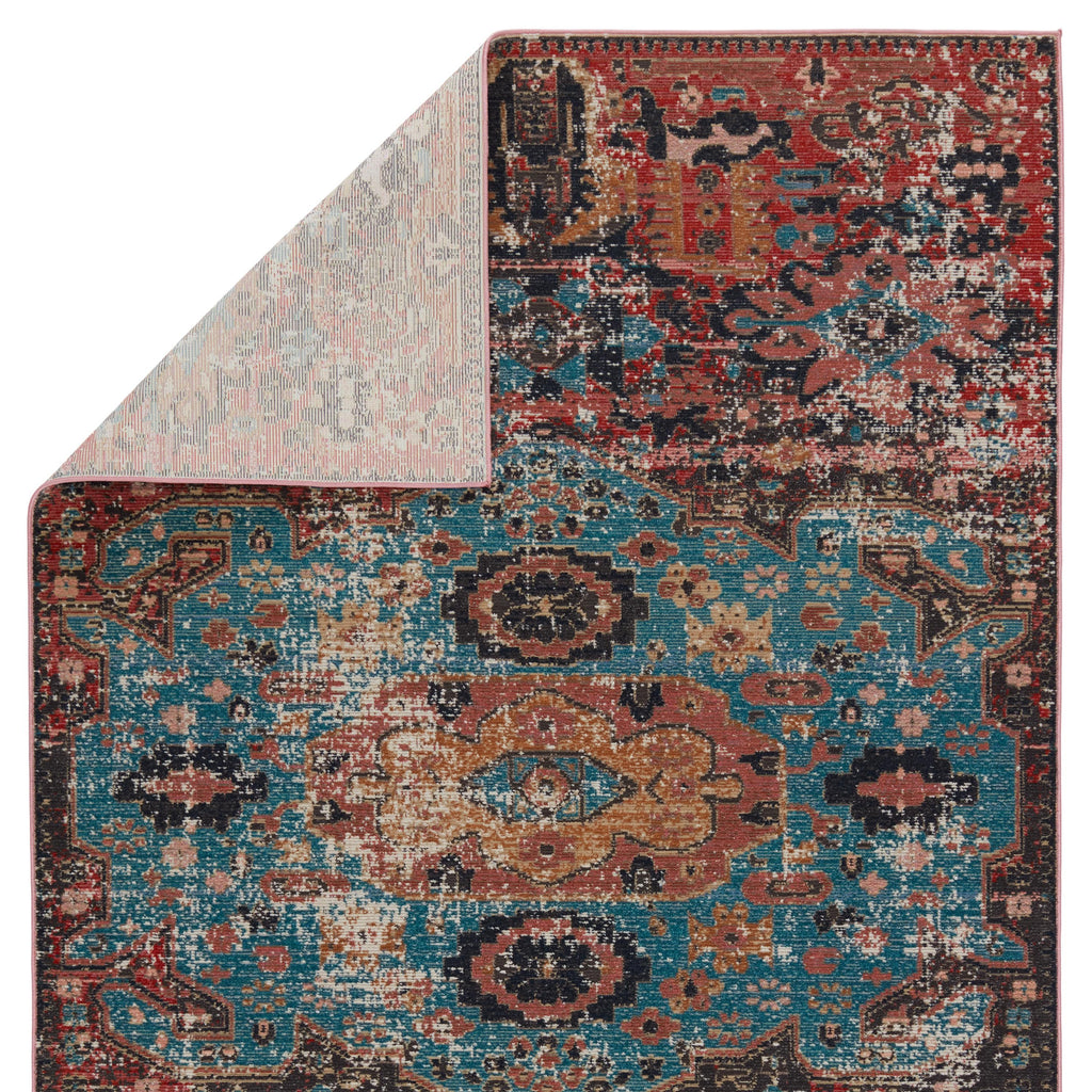 Vibe By Jaipur Living Presia Indoor/ Outdoor Medallion Red/ Teal Runner Rug (2'6"X8')