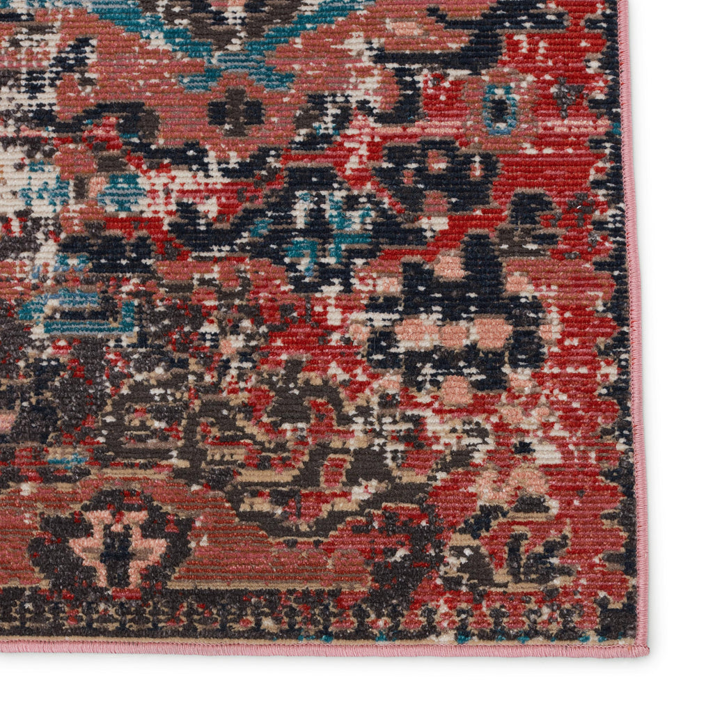 Vibe By Jaipur Living Presia Indoor/ Outdoor Medallion Red/ Teal Area Rug (4'X5'7")