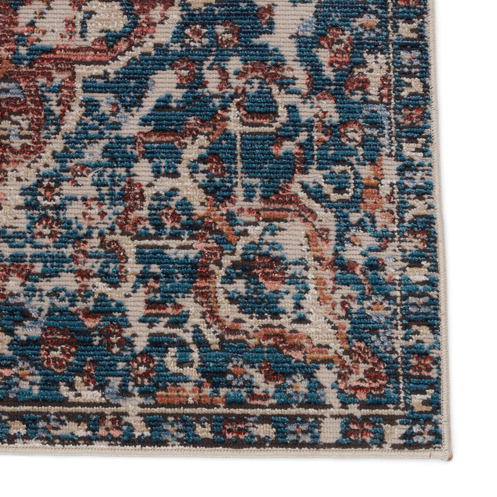 Vibe By Jaipur Living Akela Indoor/ Outdoor Medallion Blue/ Rust Area Rug (4'X5'7")