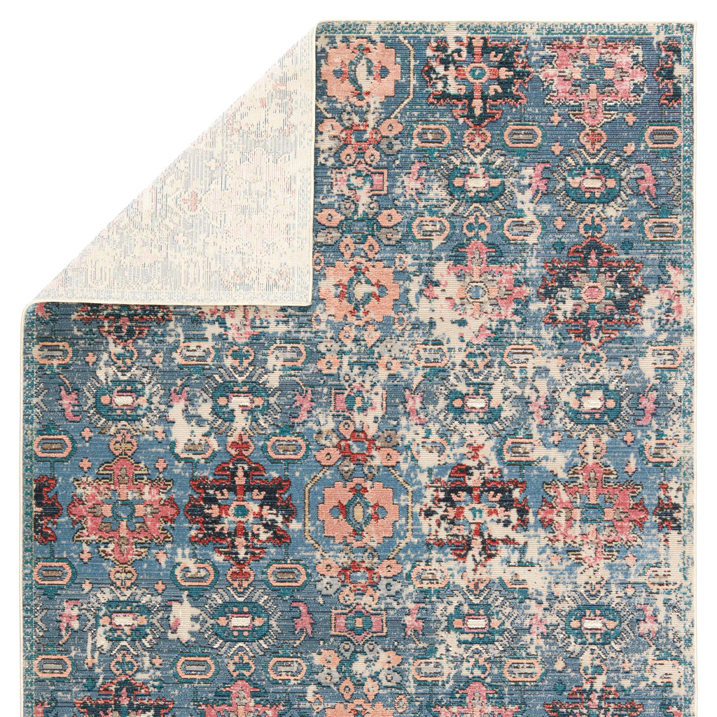 Vibe By Jaipur Living Farella Indoor/ Outdoor Oriental Blue/ Pink Runner Rug (2'6"X8')