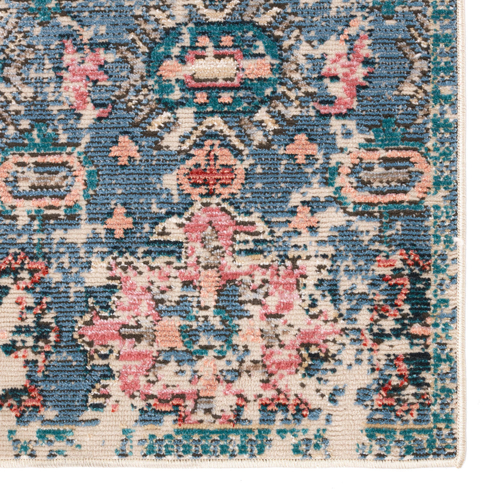 Vibe By Jaipur Living Farella Indoor/ Outdoor Oriental Blue/ Pink Area Rug (2'6"X4')