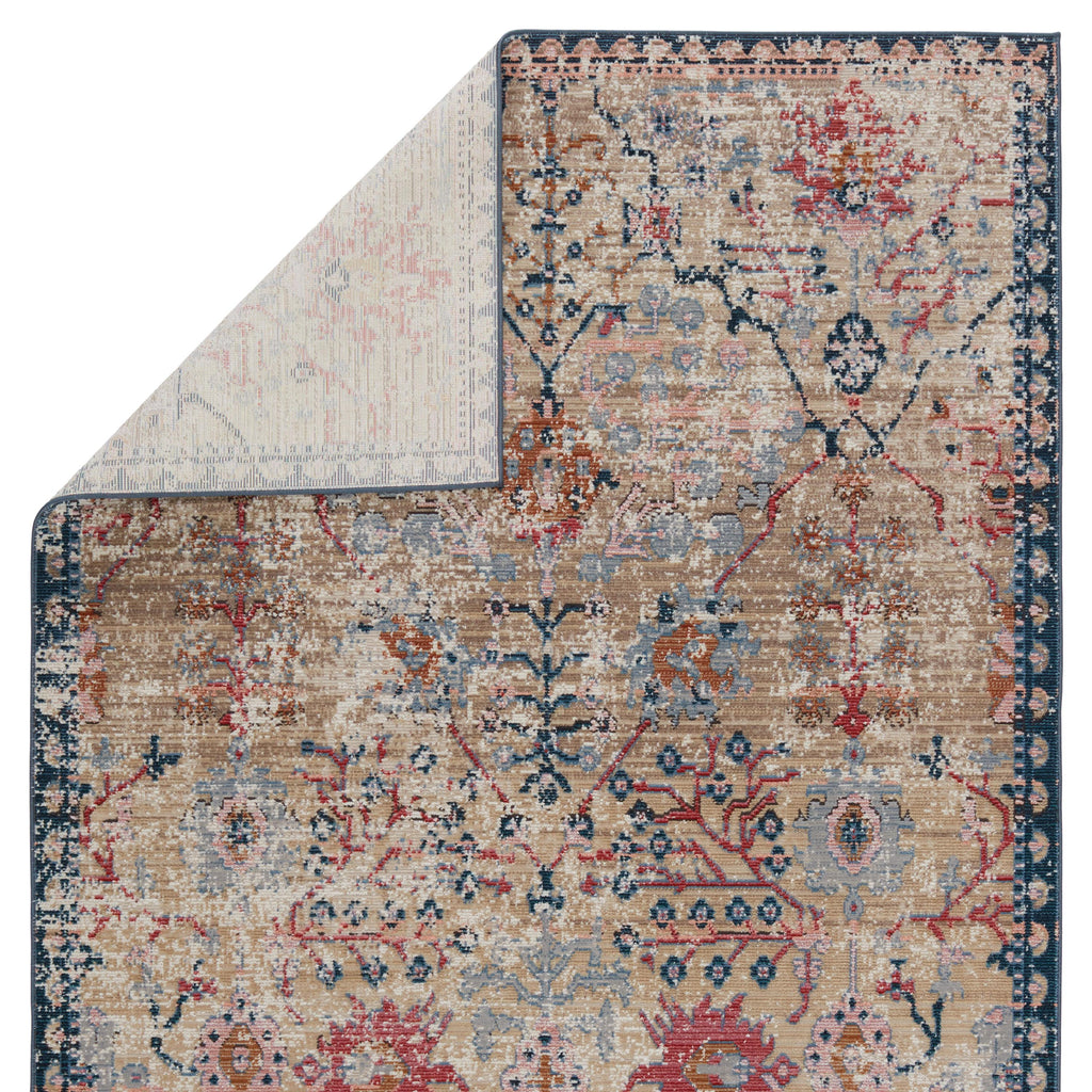 Vibe By Jaipur Living Elva Indoor/ Outdoor Oriental Tan/ Blue Runner Rug (2'6"X8')