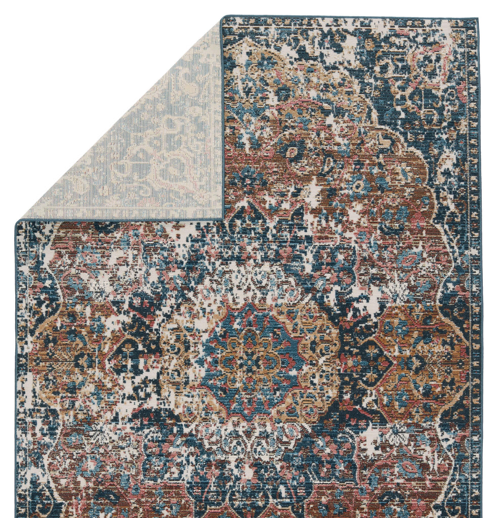 Vibe By Jaipur Living Akela Indoor/ Outdoor Medallion Dark Blue/ Multicolor Runner Rug (2'6"X8')