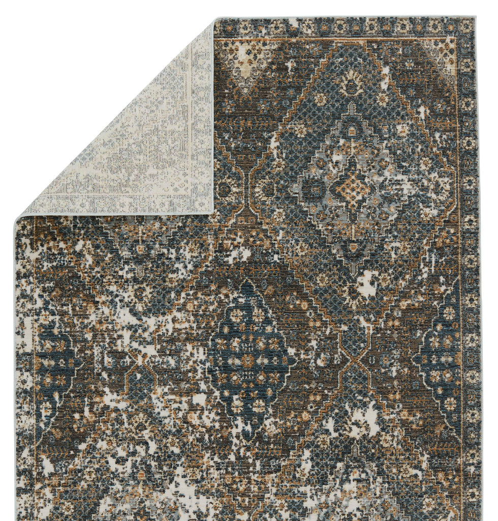 Vibe By Jaipur Living Julia Indoor/ Outdoor Medallion Blue/ Gold Area Rug (5'X7'3")