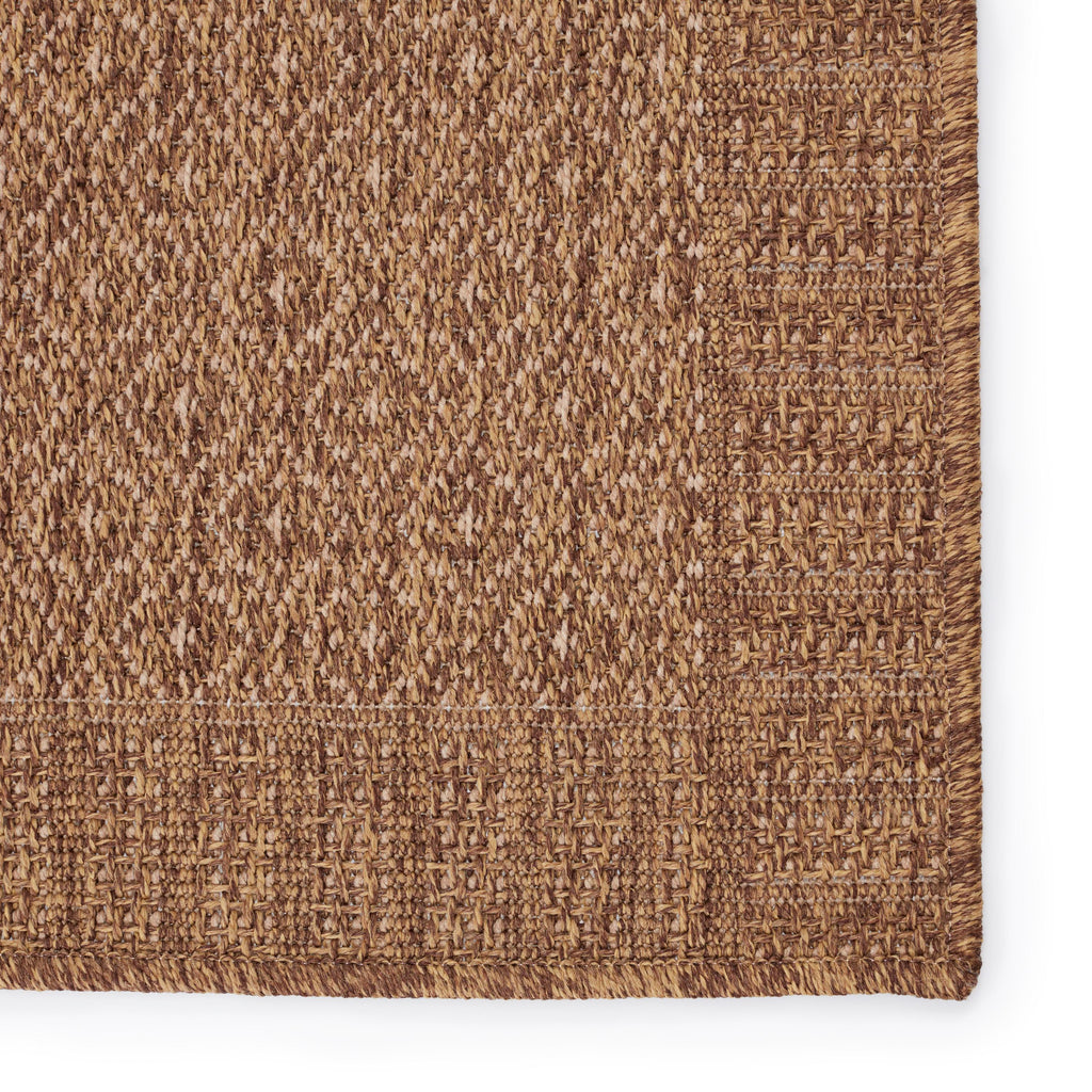 Vibe By Jaipur Living Maeva Indoor/ Outdoor Bordered Light Brown Runner Rug (2'6"X8')