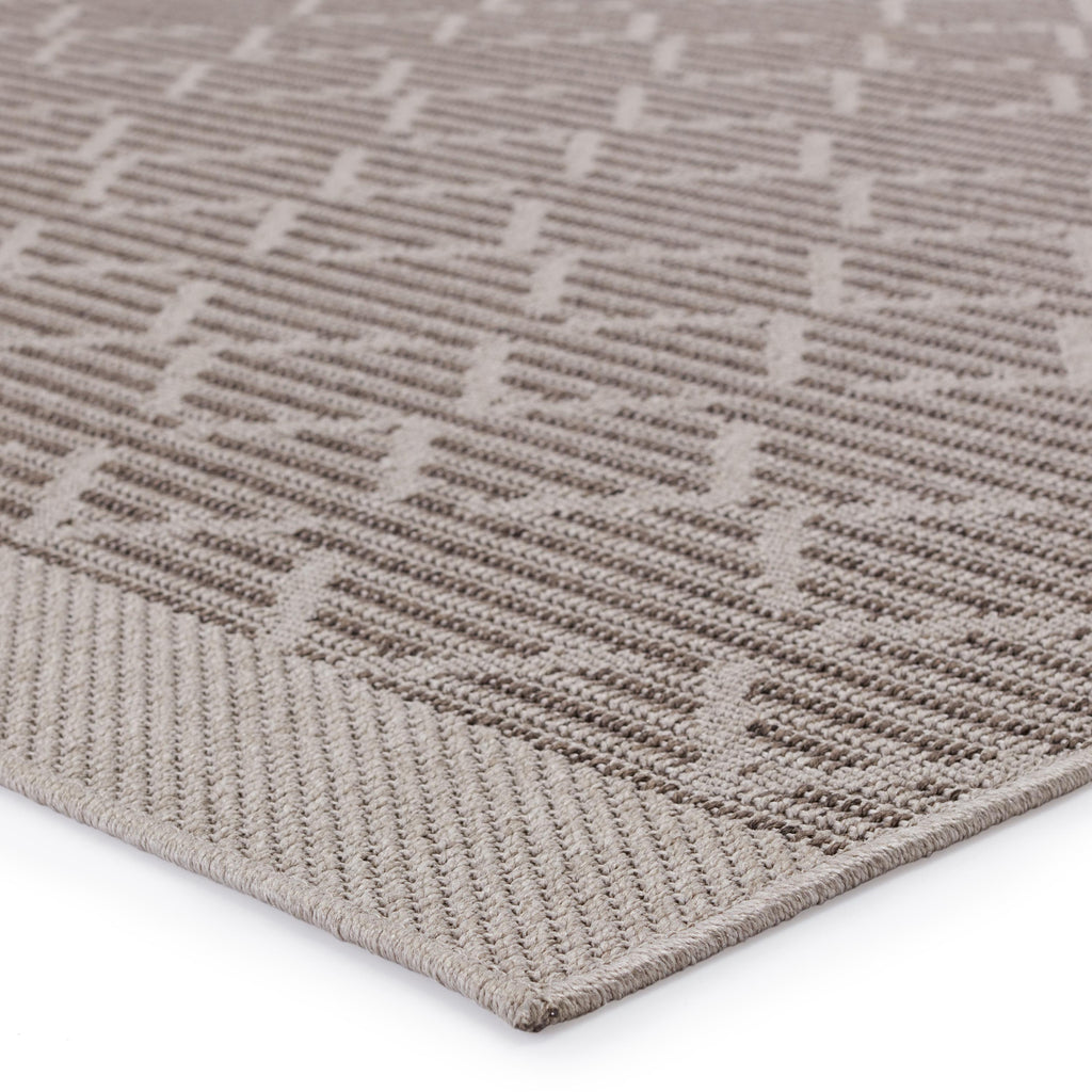 Vibe By Jaipur Living Motu Indoor/ Outdoor Trellis Gray/ Taupe Runner Rug (2'6"X8')