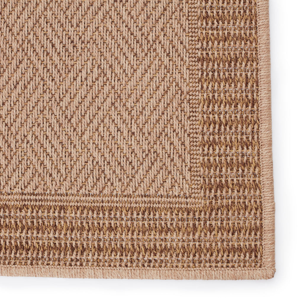 Vibe By Jaipur Living Pareu Indoor/ Outdoor Bordered Beige/ Light Brown Area Rug (4'X6')